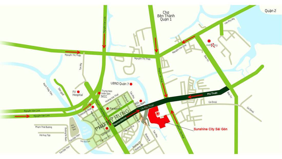 vị trí dự án Sunshine City Sài Gòn vi-tri-sunshine-city-sai-gon-quan-7