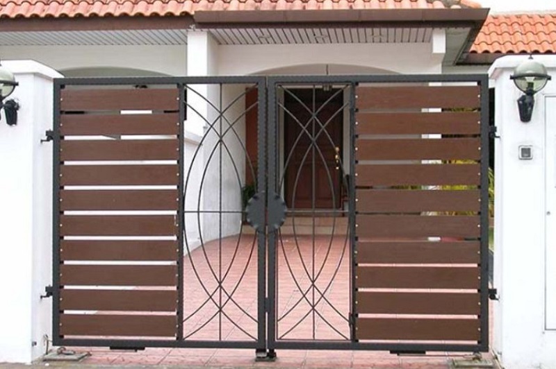 Mẫu cổng nhà đẹp ở nông thôn mang phong cách hiện đại