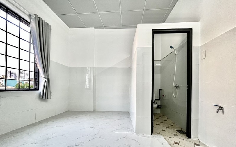 Mẫu thiết kế phòng trọ 15m2 đẹp dạng khép kín có cửa sổ