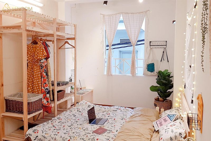 Mẫu thiết kế phòng trọ 15m2 đẹp không gác