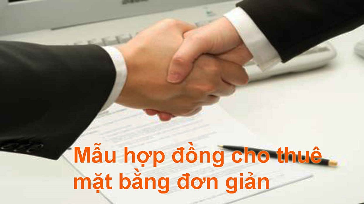 Mẫu hợp đồng cho thuê mặt bằng mới nhất
