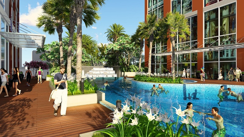 Bể bơi ngoài trời của Hà Nội Paragon