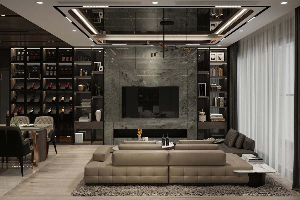 Phong cách thiết kế phòng khách chung cư Chelsea Residences