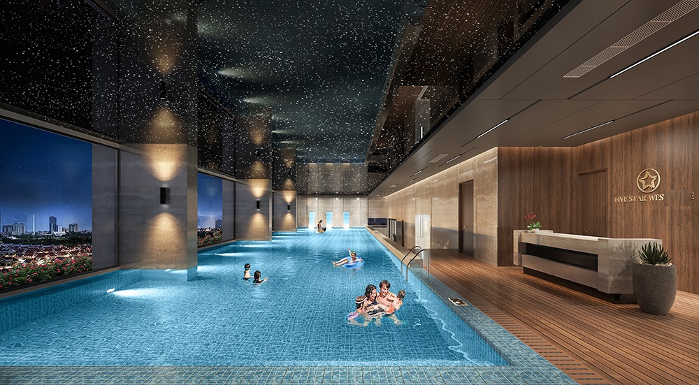 Bể bơi 4 mùa hiện đại tại Five Star Residence