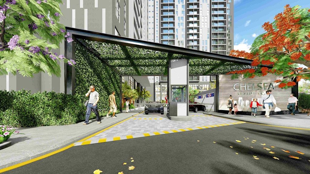 Khu vào hầm gửi xe chung cư Chelsea Residences