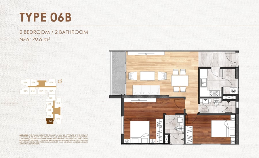 Mặt bằng căn hộ 06B chung cư Chelsea Residences
