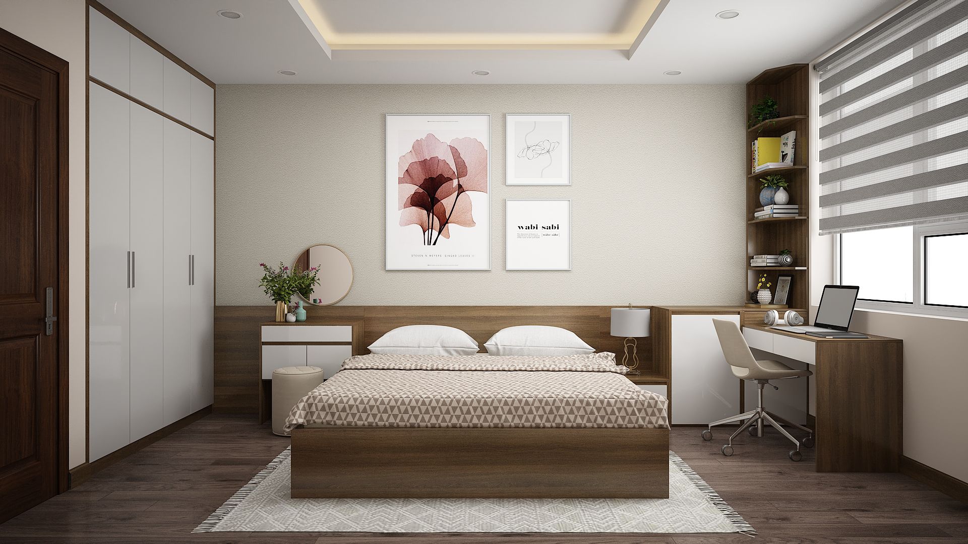 Phong cách thiết kế phòng ngủ căn hộ tại A10 Nam Trung Yên