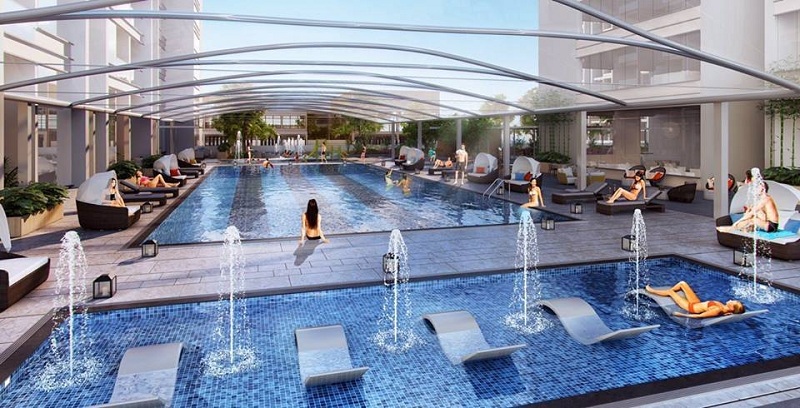 Bể bơi ngoài trời chung cư Chelsea Residences