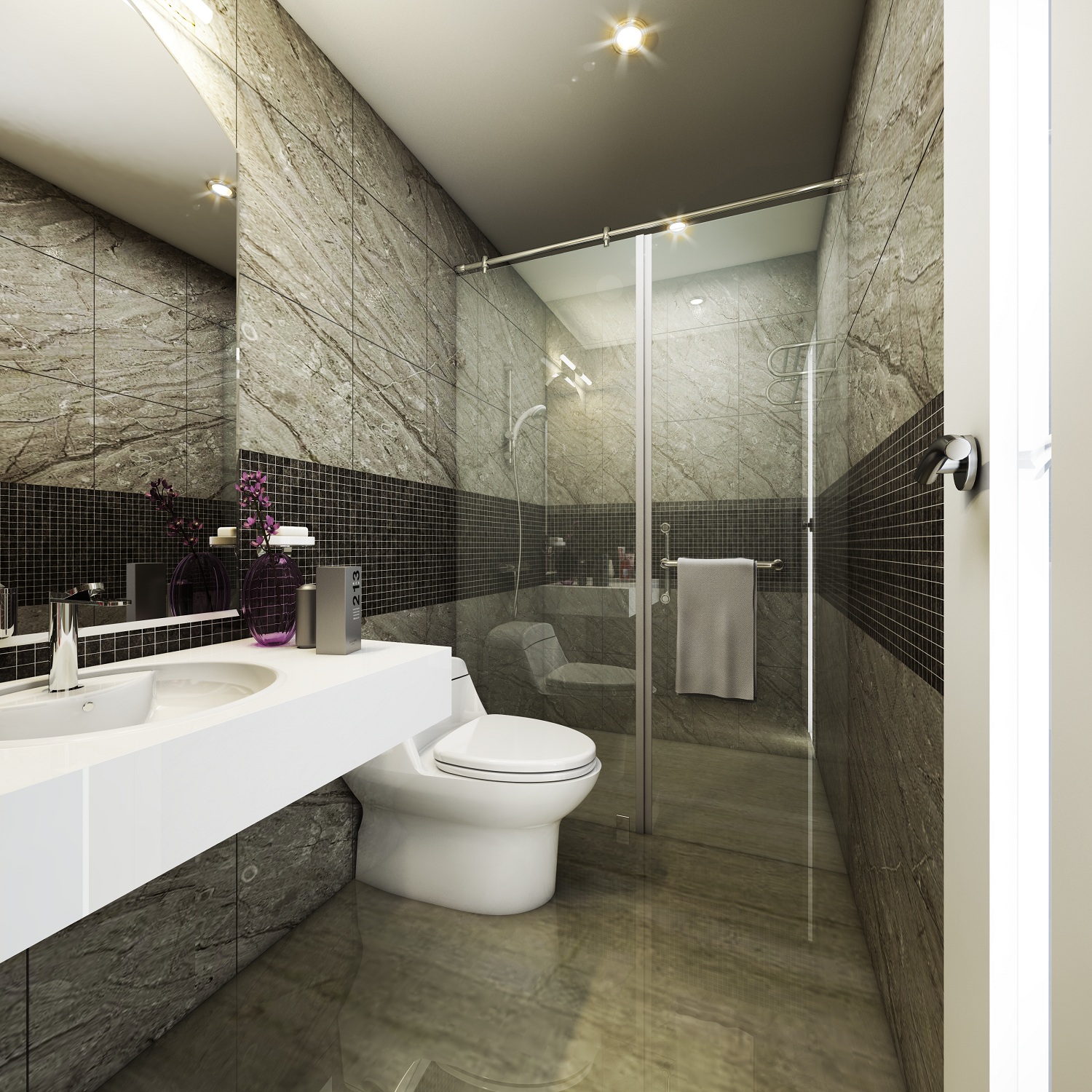 Phong cách thiết kế phòng tắm chung cư Chelsea Residences