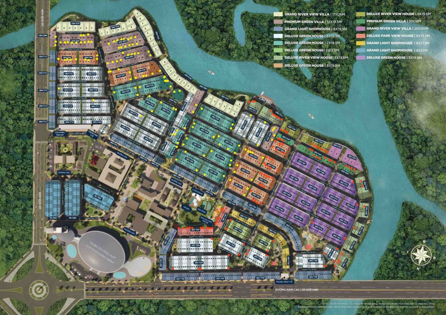 tổng thể mặt bằng the valencia aqua city