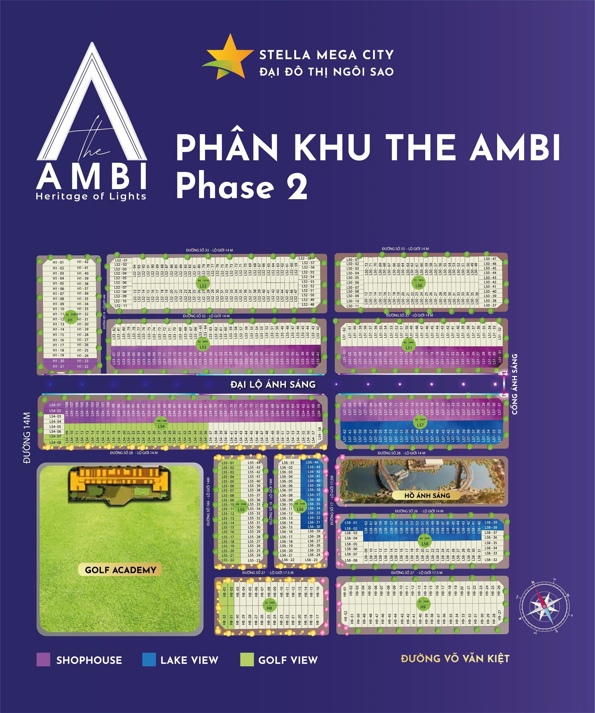 Mặt bằng phân khu Ambi dự án Stella Mega City