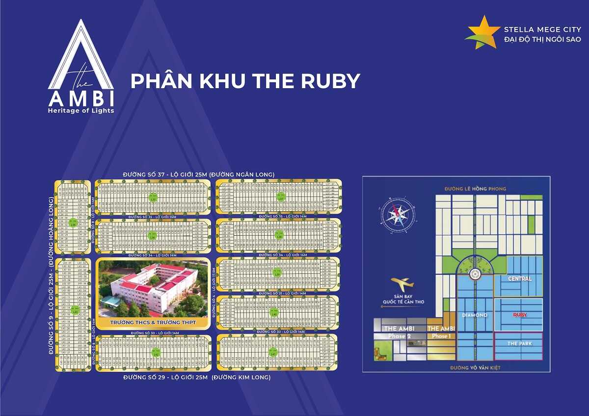 Mặt bằng phân khu Ruby dự án Stella Mega City