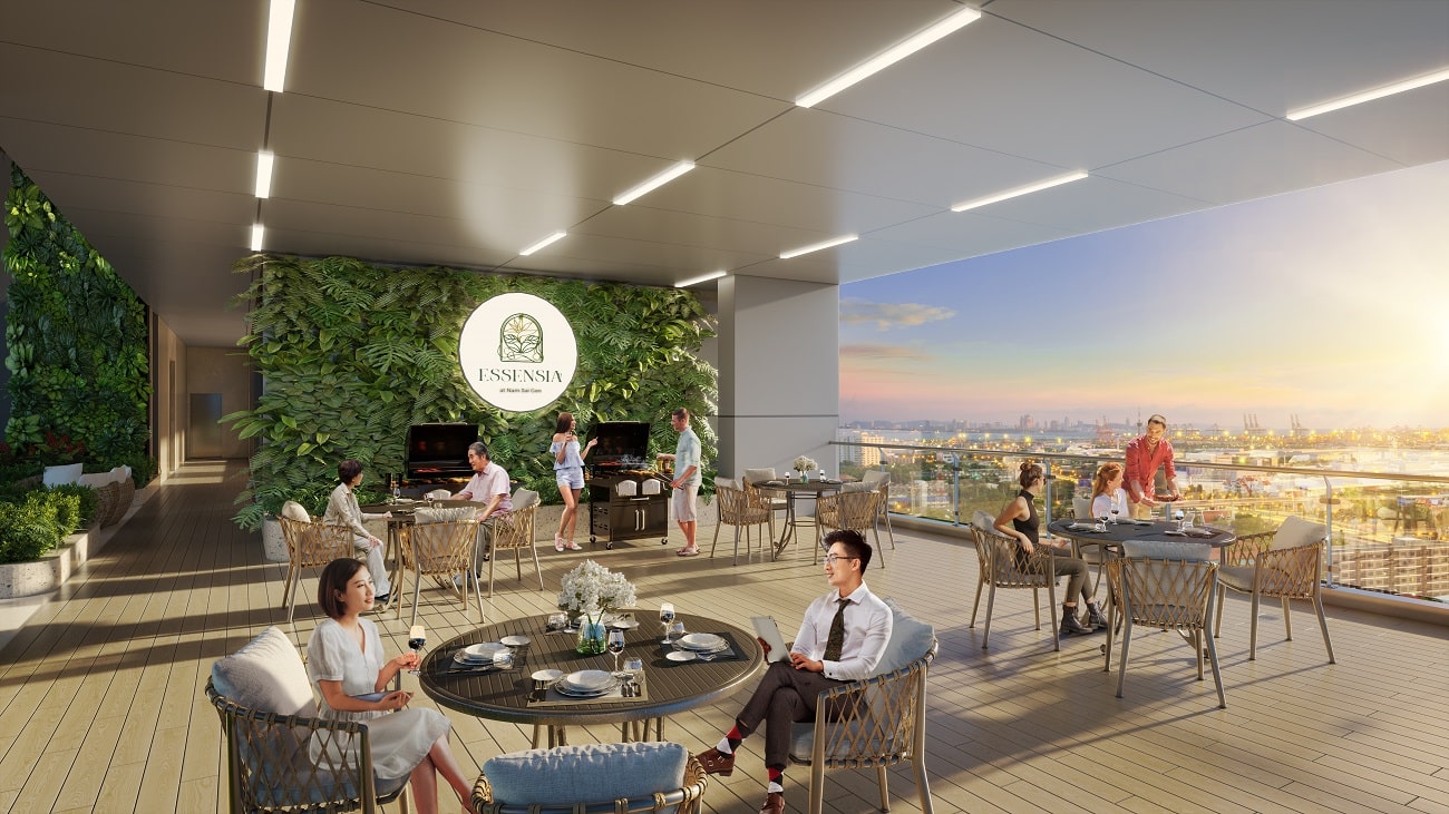 Khu vực BBQ tại Essensia Nam Sài Gòn