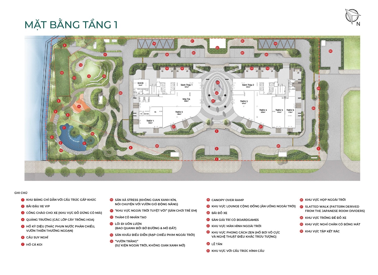 Mặt bằng tầng 1 tại dự án Essensia Nam Sài Gòn