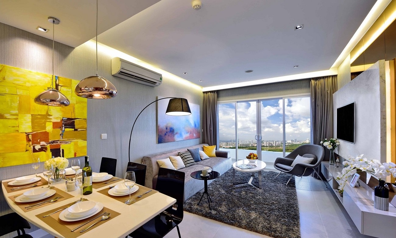 Nội thất tại phòng khách Essensia vô cùng cao cấp 