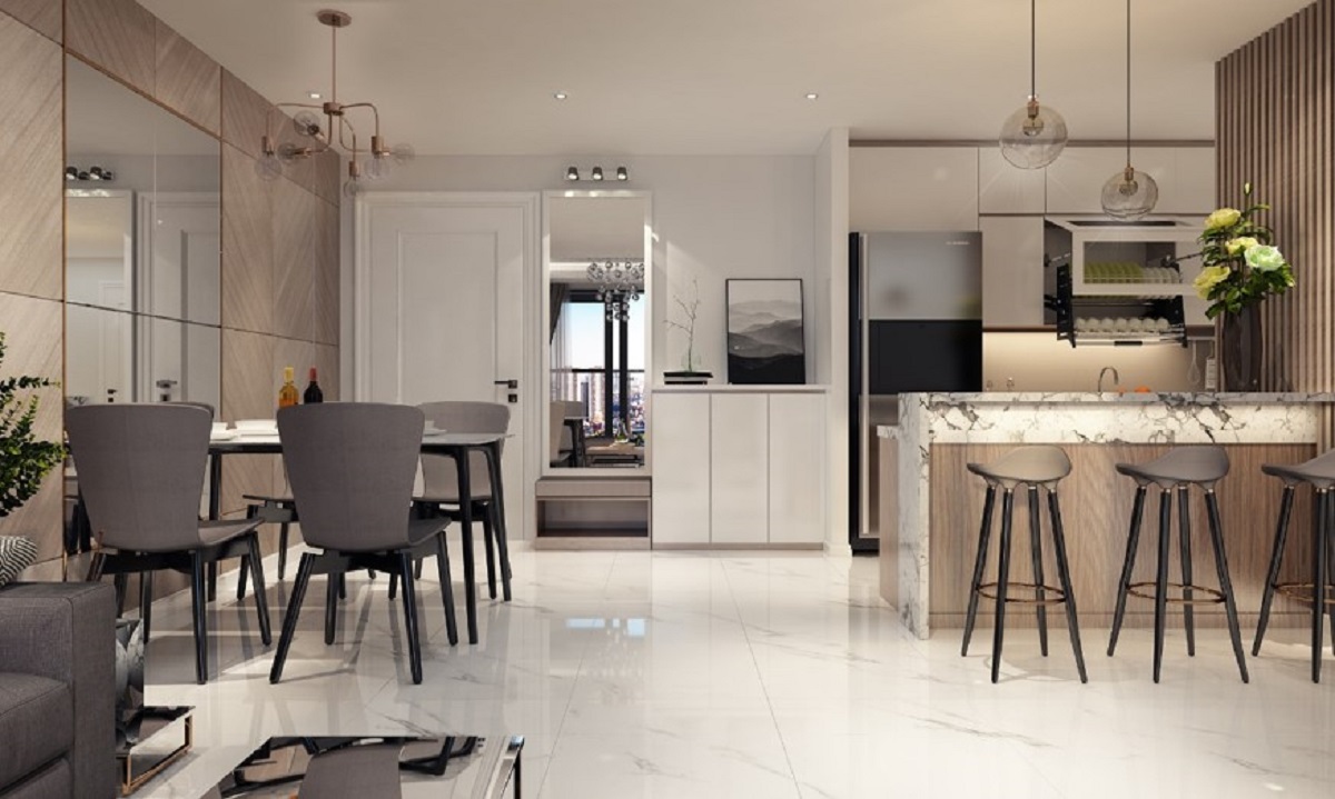 Phòng khách căn hộ Essensia Nam Sài Gòn