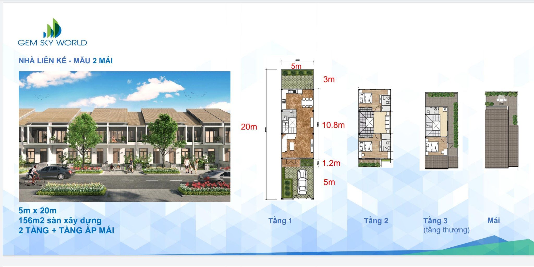 Nhà phố liền kề dự án Gémky World