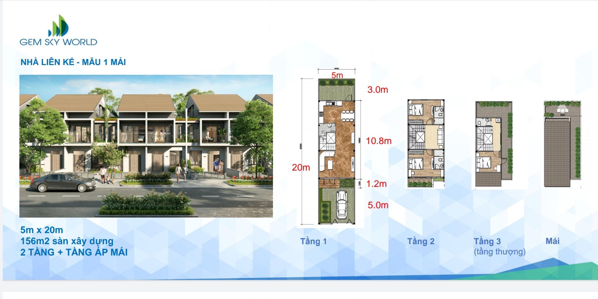 Nhà phố liền kề dự án Gémky World