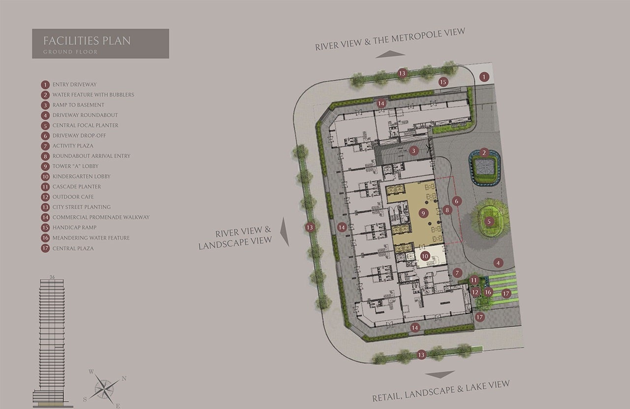 Mặt bằng tầng trệt dự án The Opusk Thủ Thiêm.