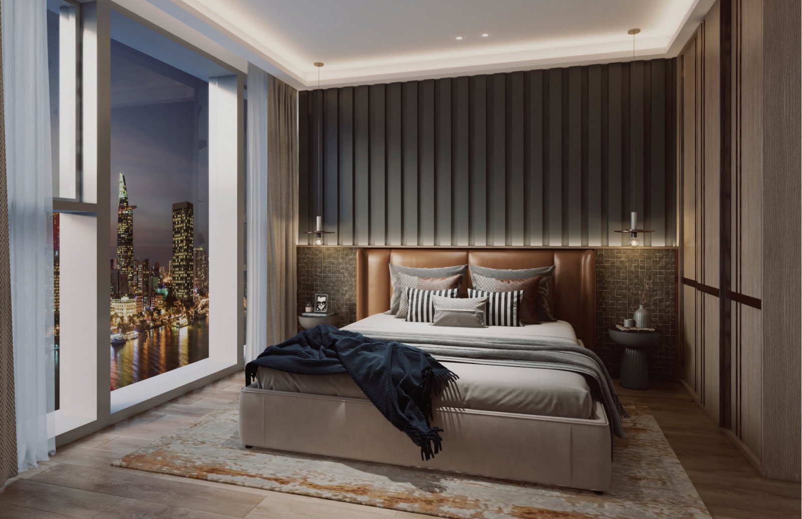 Phòng ngủ tại dự án căn hộ The OpusK Residence