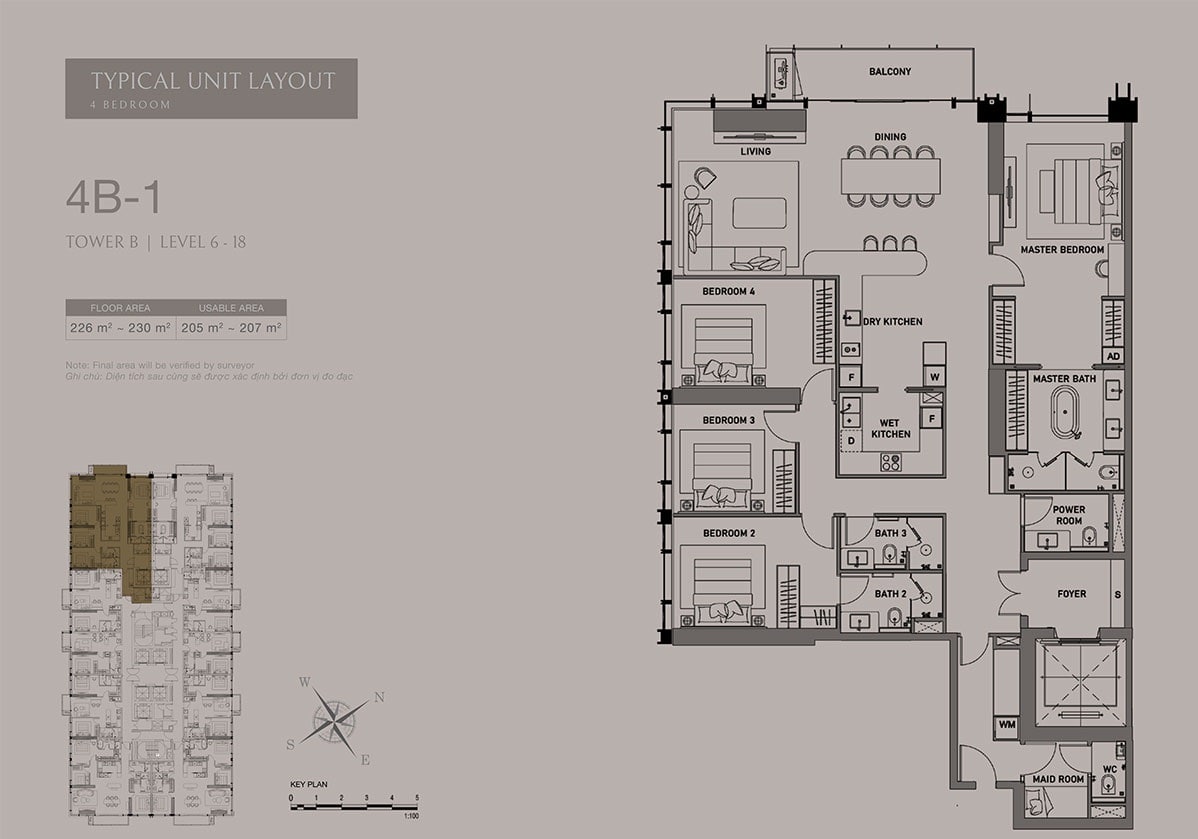 Căn hộ 4PN tại The OpusK Residence