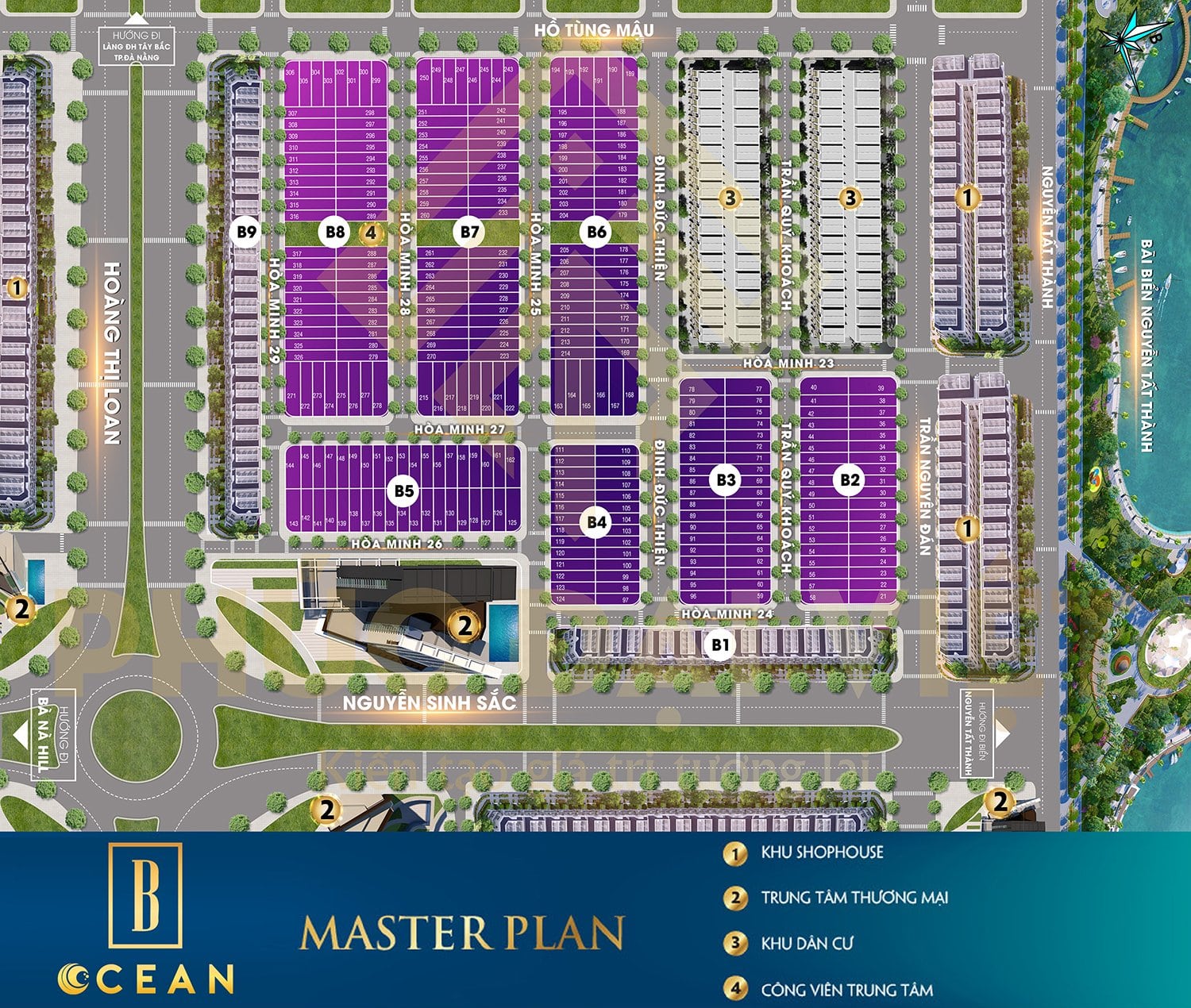 Mặt bằng tổng thể dự án B Ocean Đà Nẵng