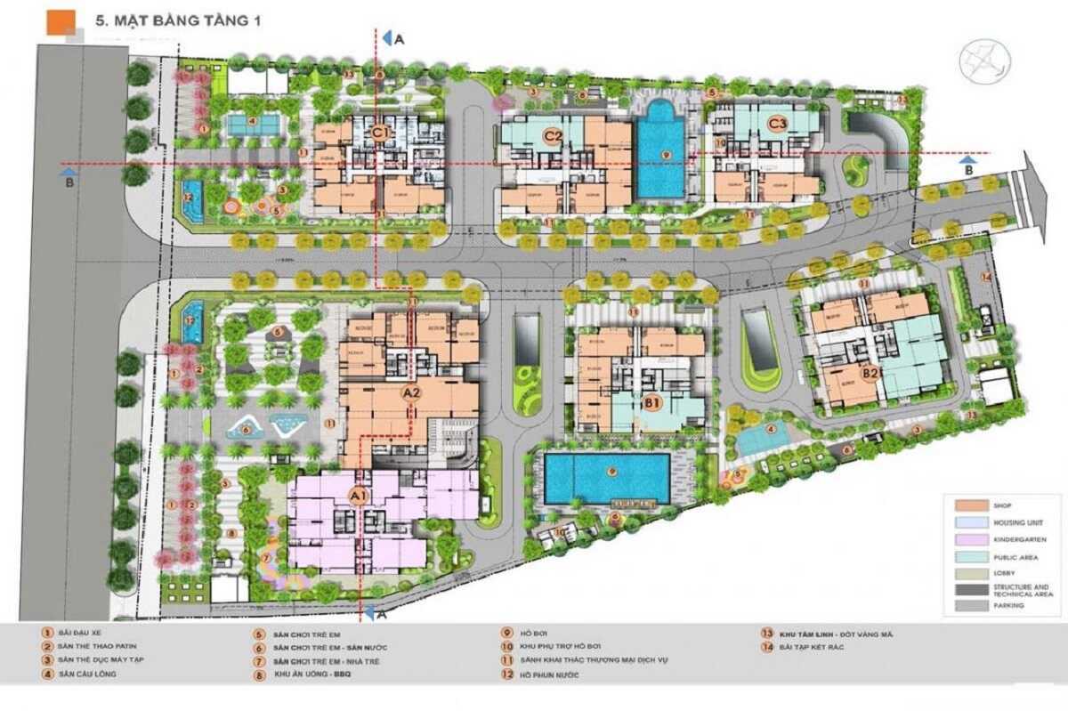 Mặt bằng tầng 1