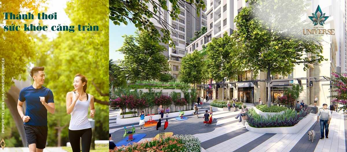 Khu công viên chạy bộ và vui chơi ngoài trời