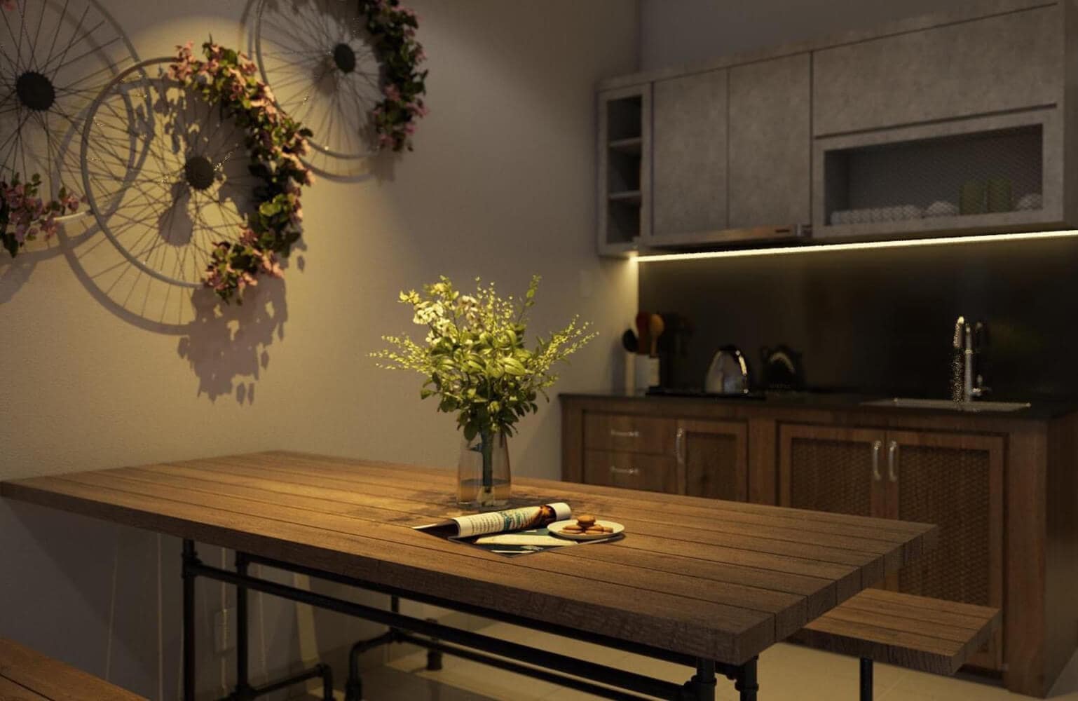 Phòng bếp căn hộ Diyas Sky