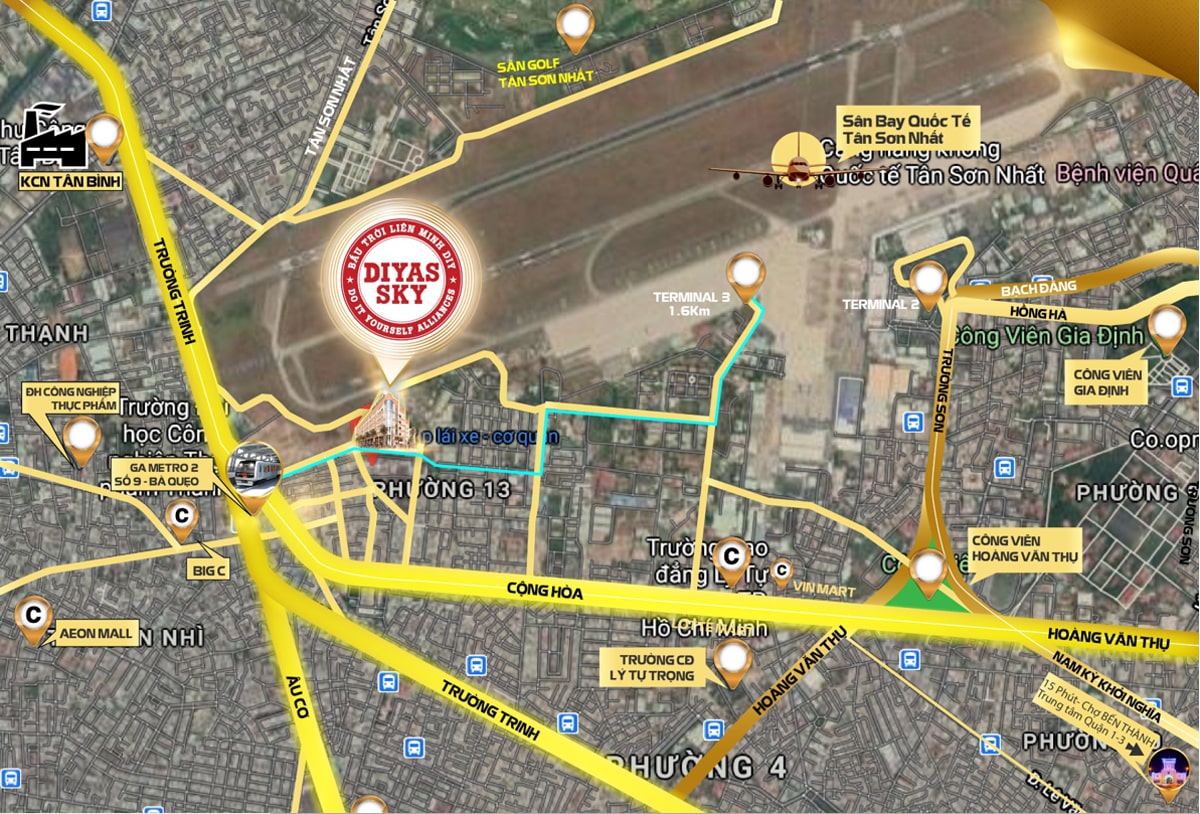 Vị trí đắc địa tại dự án Diyas Sky