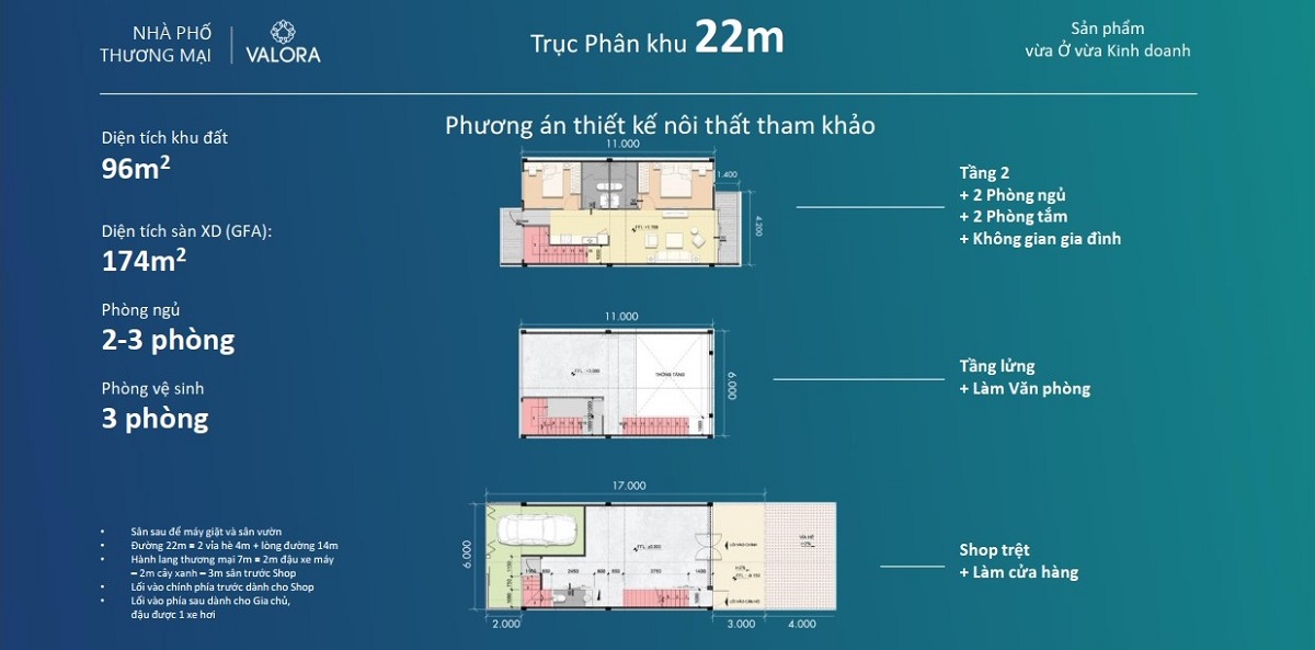 Thiết kế shophouse mặt tiền đường 22m