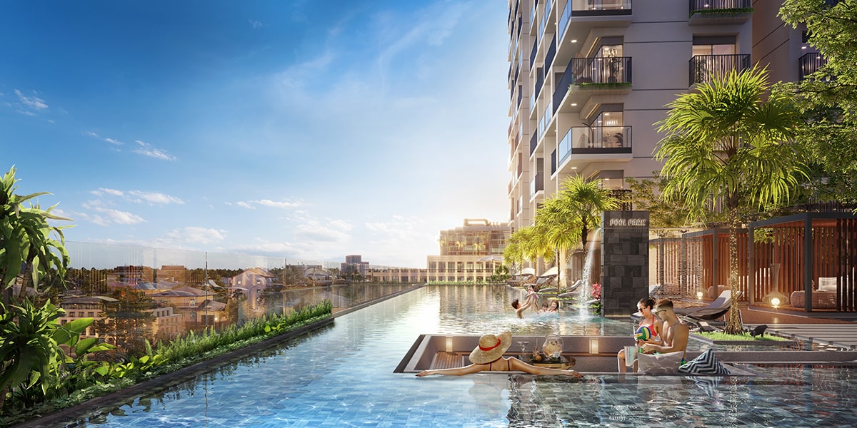 Hồ bơi hiện đại tại Fiato Premier