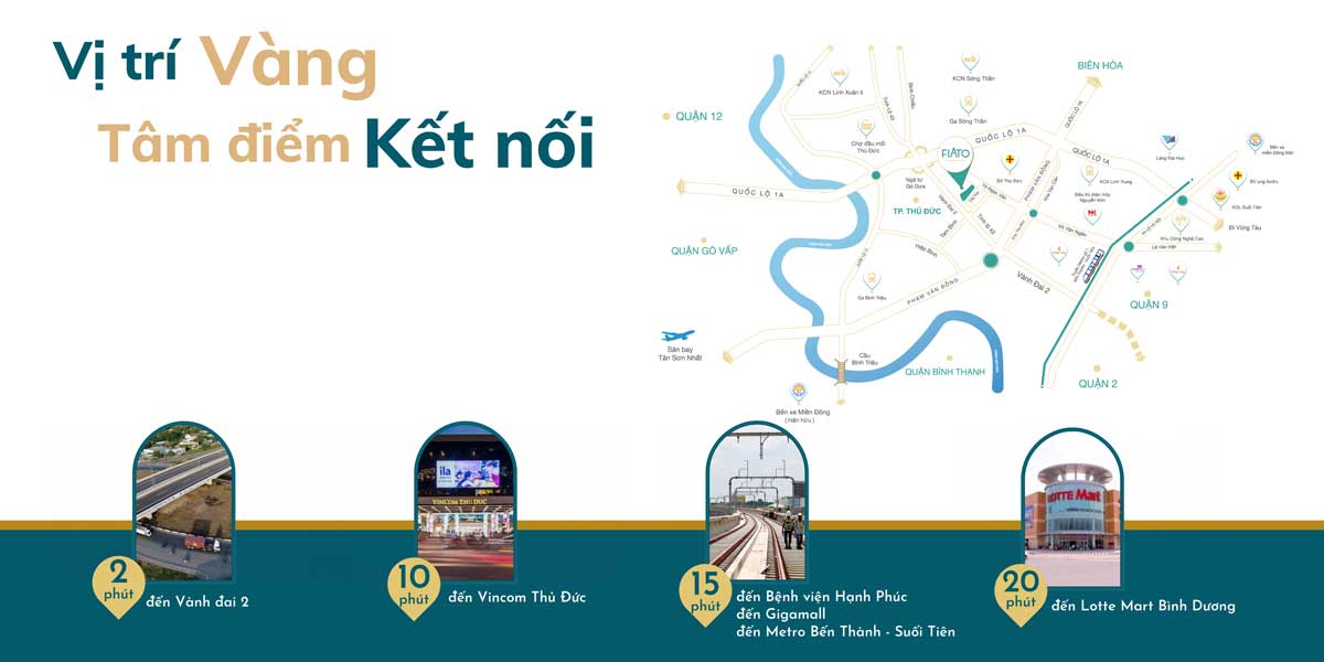 Vị trí liên kết vùng tại căn hộ Fiato Premier