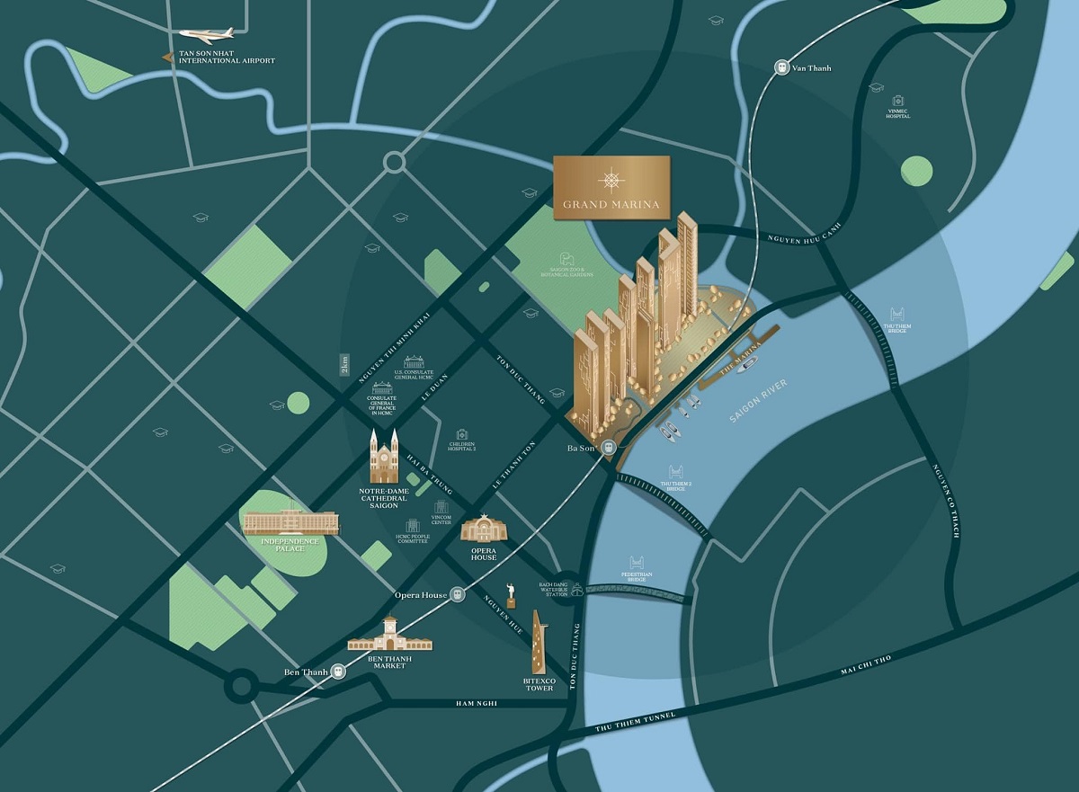 Bản đồ vị trí dự án Grand Marina Saigon