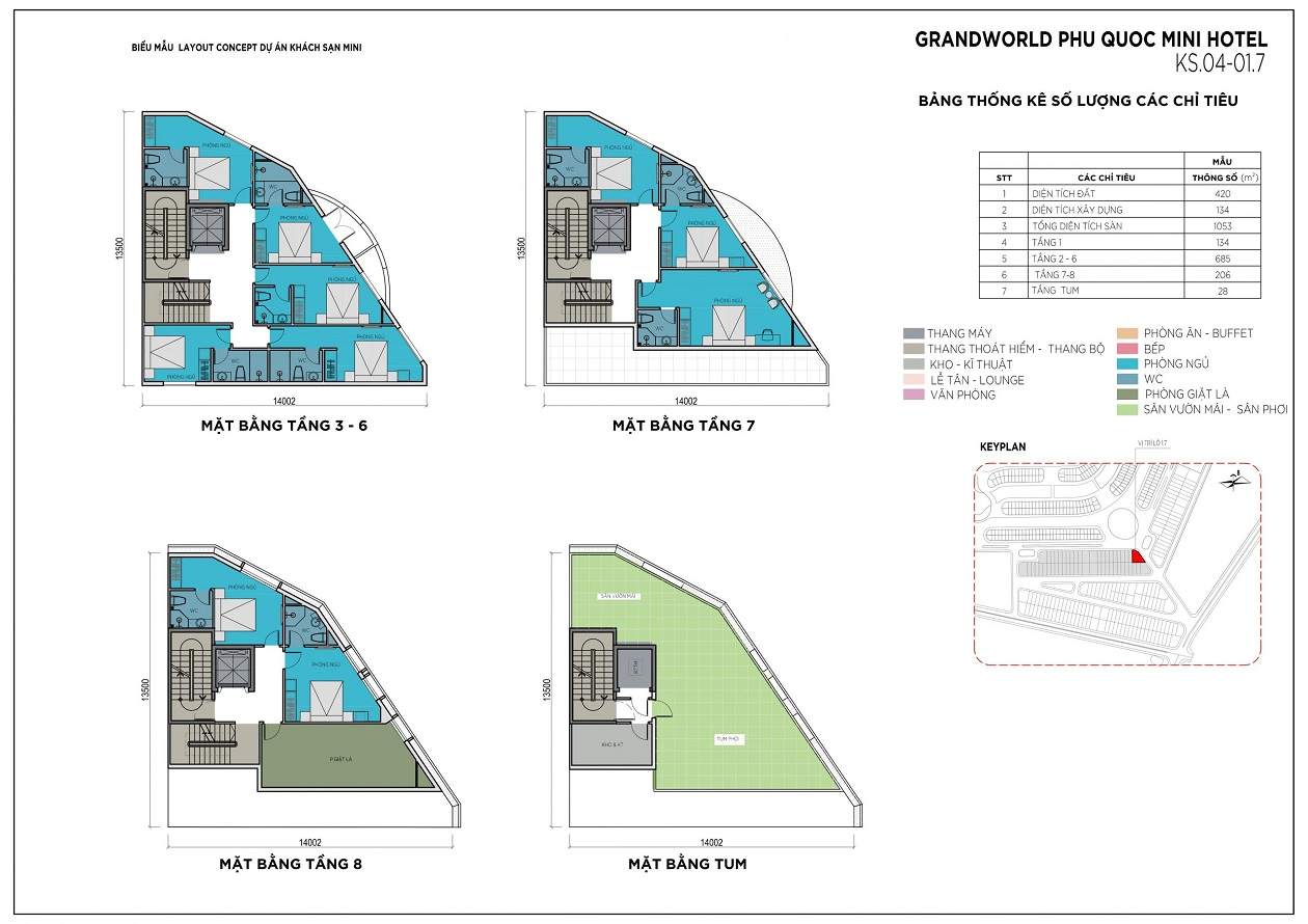 Mặt bằng mini hotel