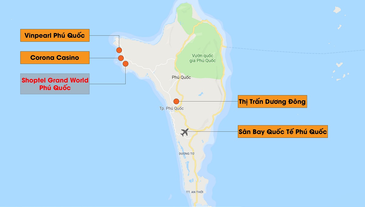Vị trí dự án Grand World Phú Quốc