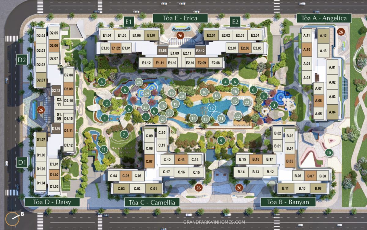 Mặt bằng tổng thể dự án Lumerie Boulevard