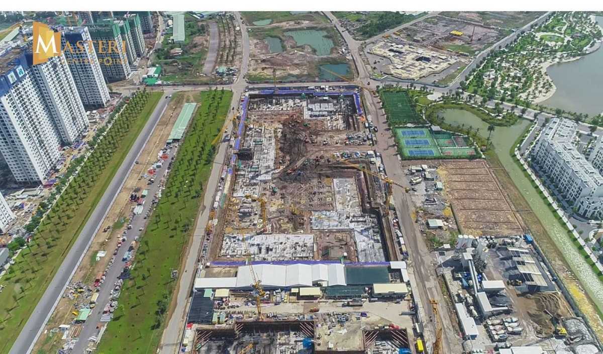 Toàn bộ 2 phân khu đã được đóng cọc đại trà