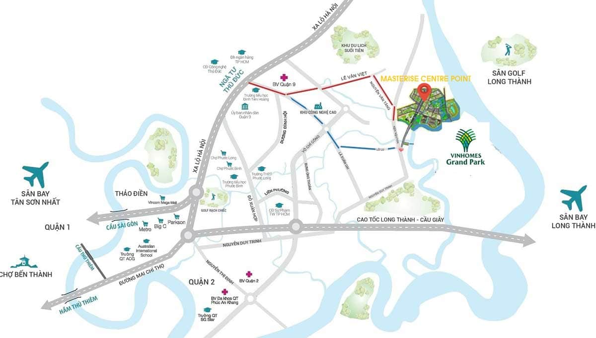 Vị trí xây dựng dự án Masteri Centre Point