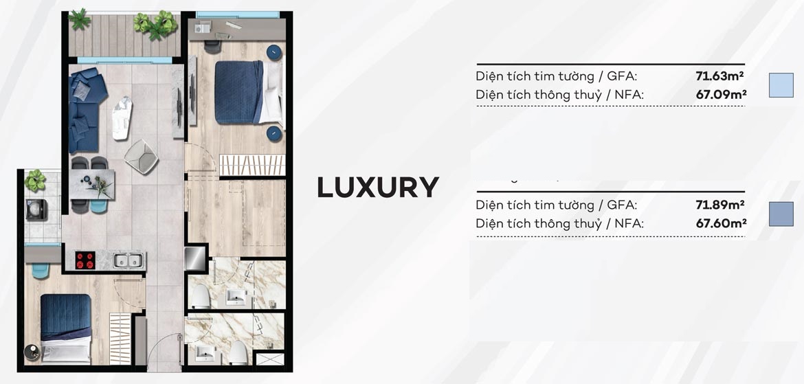 Condotel đa dạng diện tích hiện đại