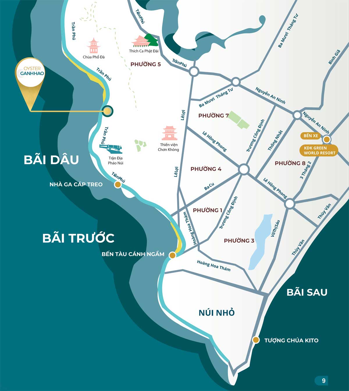 Bản đồ chi tiết vị trí dự án Oyster Gành Hào