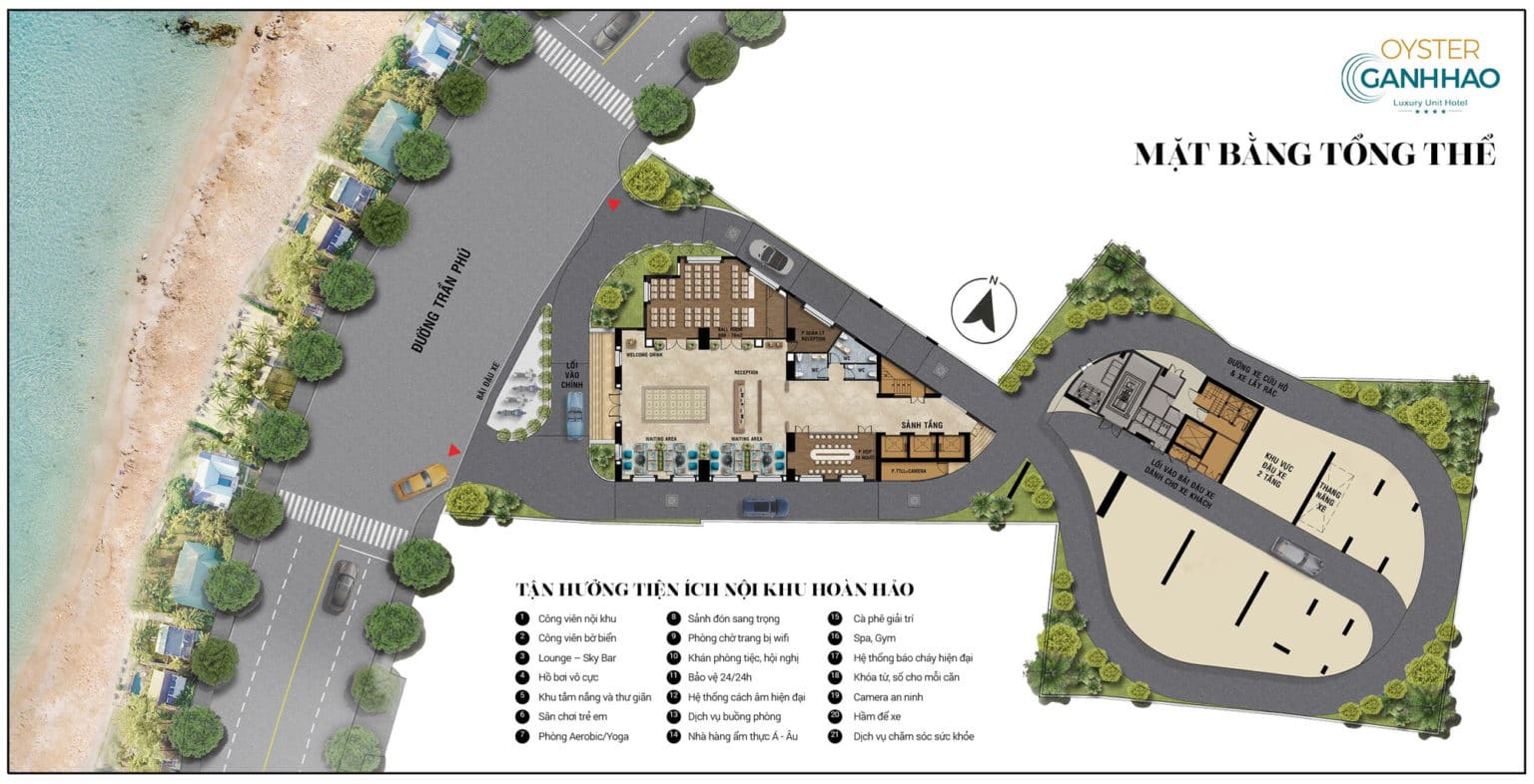 Mặt bằng tổng thể dự án Oyster Gành Hào