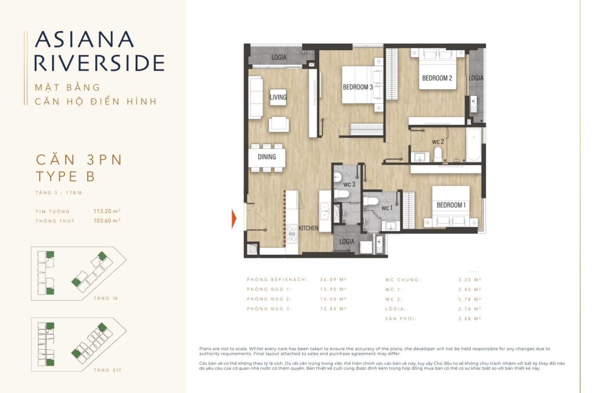 Thiết kế căn hộ 3PN tại Shizen Home