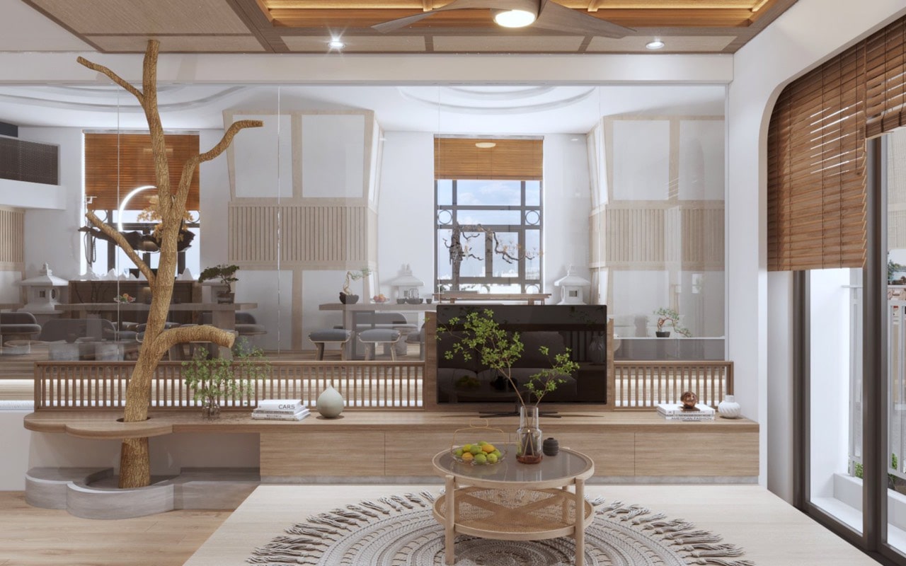 Phòng khách căn hộ Shizen Home