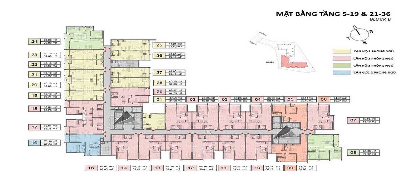 Mặt bằng tầng điển hình dự án Stella En Tropic