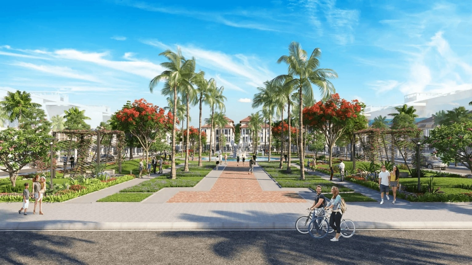 Vườn cảnh quan tại Sun Riva Vista