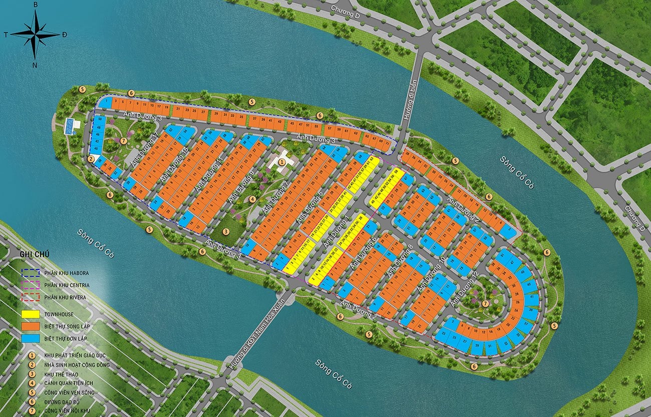 Mặt bằng tổng thể dự án Sunneva Islands Đà Nẵng