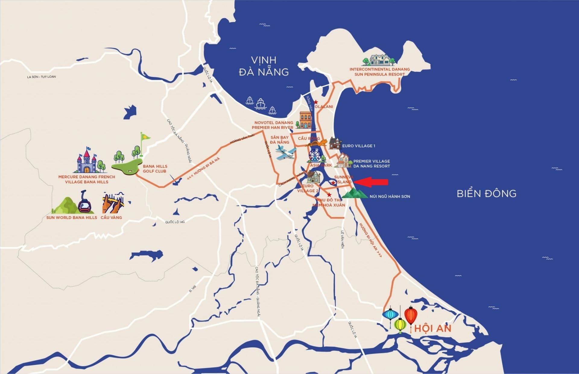 Vị trí dự án đắc địa tại Sunneva Island