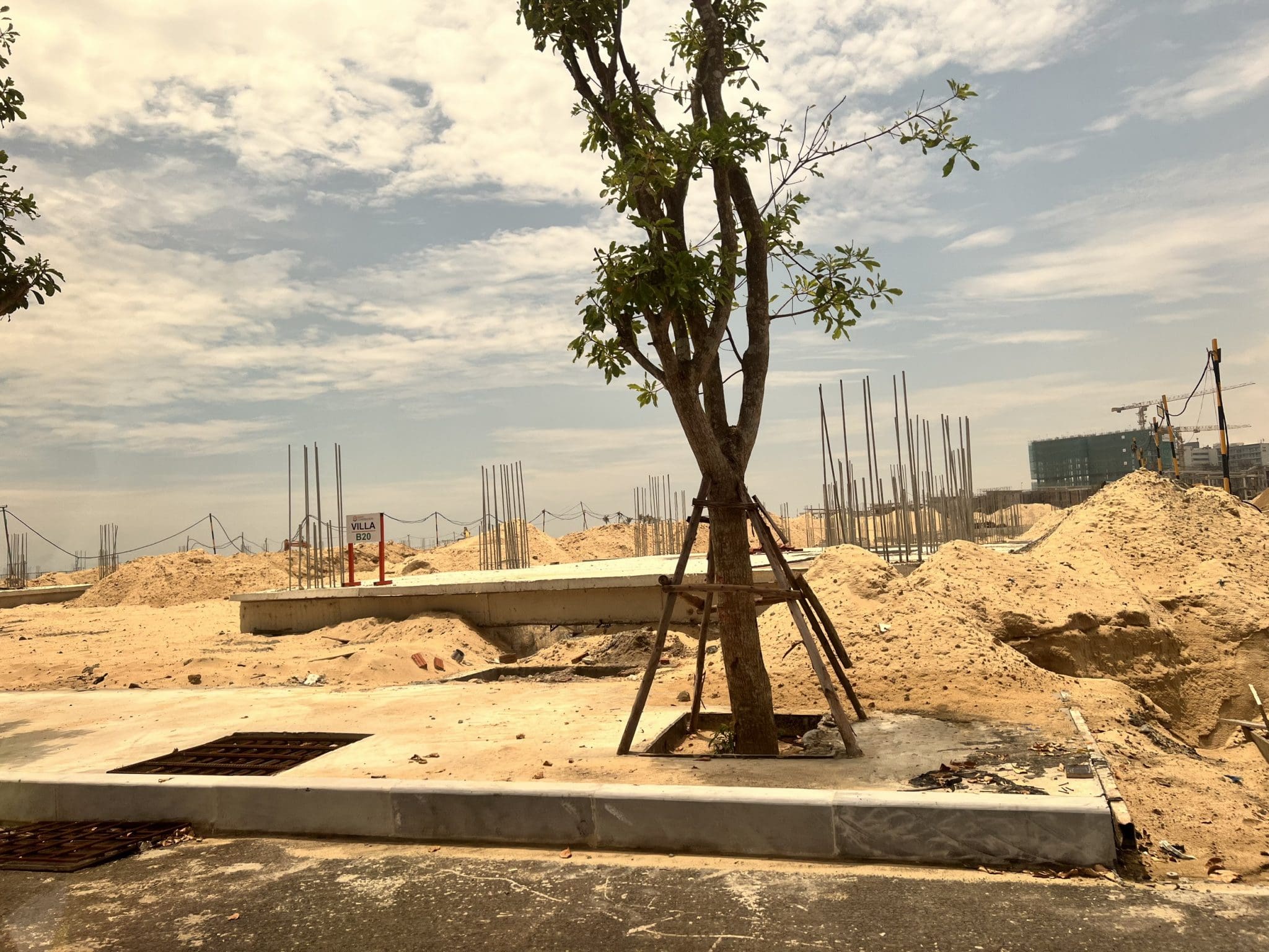 Giai đoạn đổ cát vào tại Sunshine Metaland Đà Nẵng