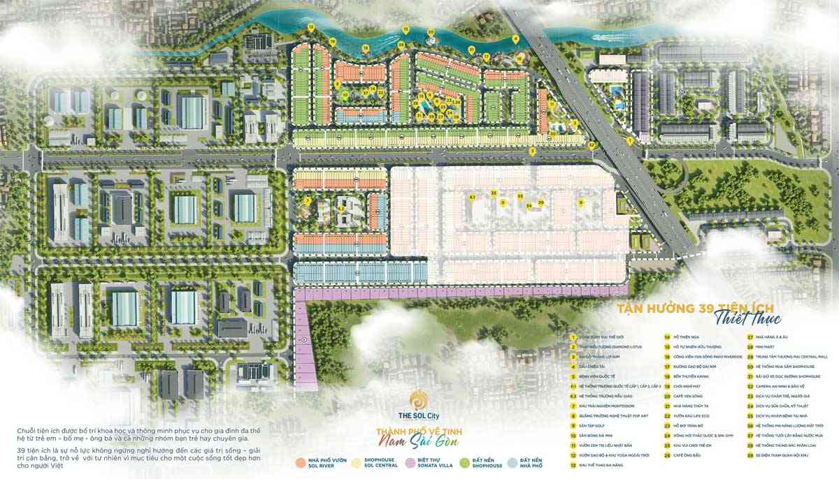 Mặt bằng tổng thể dự án The Sol City